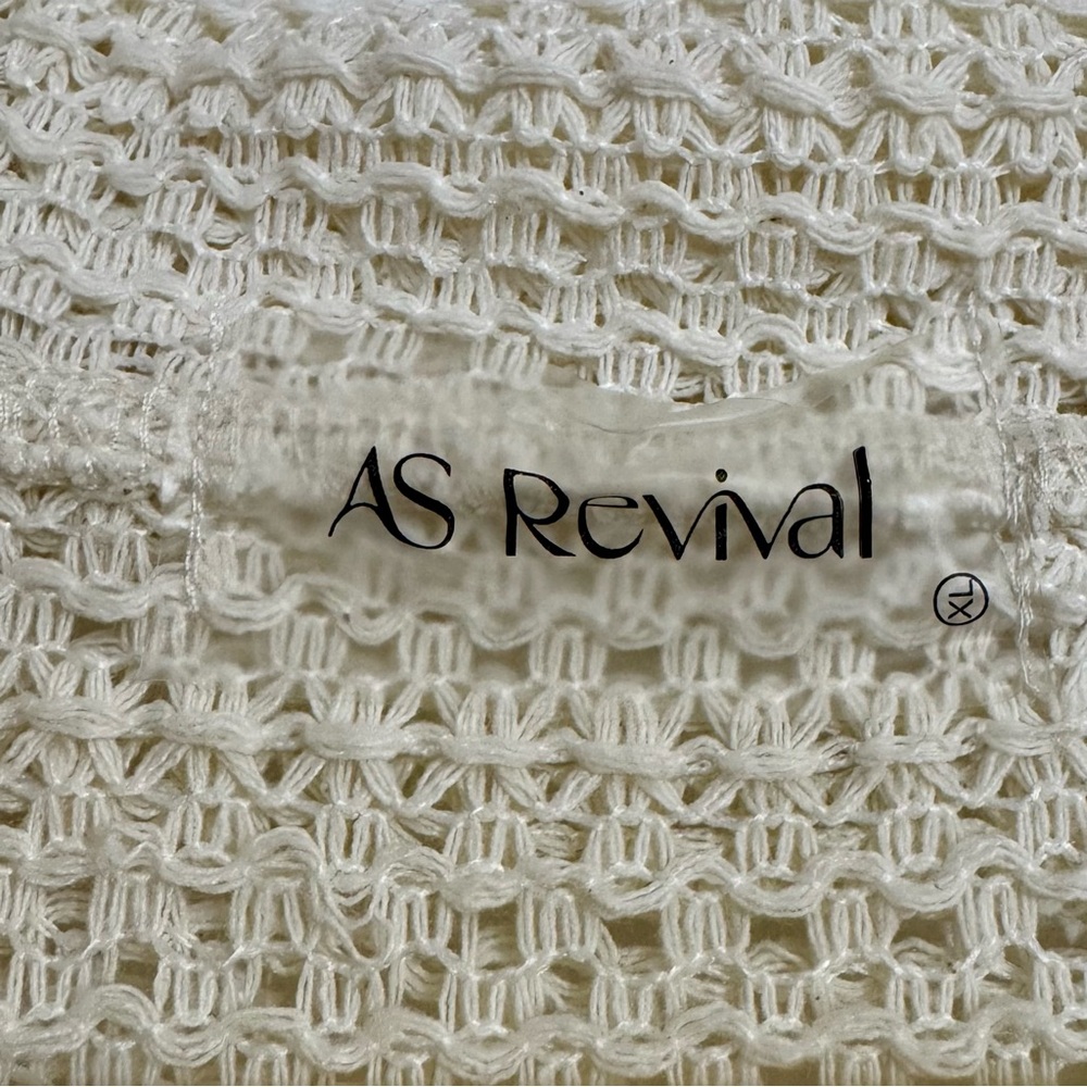 SOLDAS Revival Altar’d State Knit Boho Retro 70s Shorts Romper Cover Ivory Cream - Picture 6 of 8